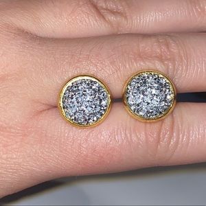 Stainless Steel Resin Druzy Earrings